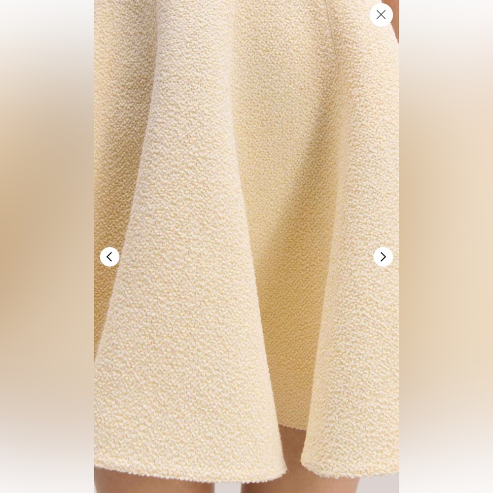 NWOT Maje Risoleil Pale Yellow Tweed Dress—No size tag - Picture 8 of 15